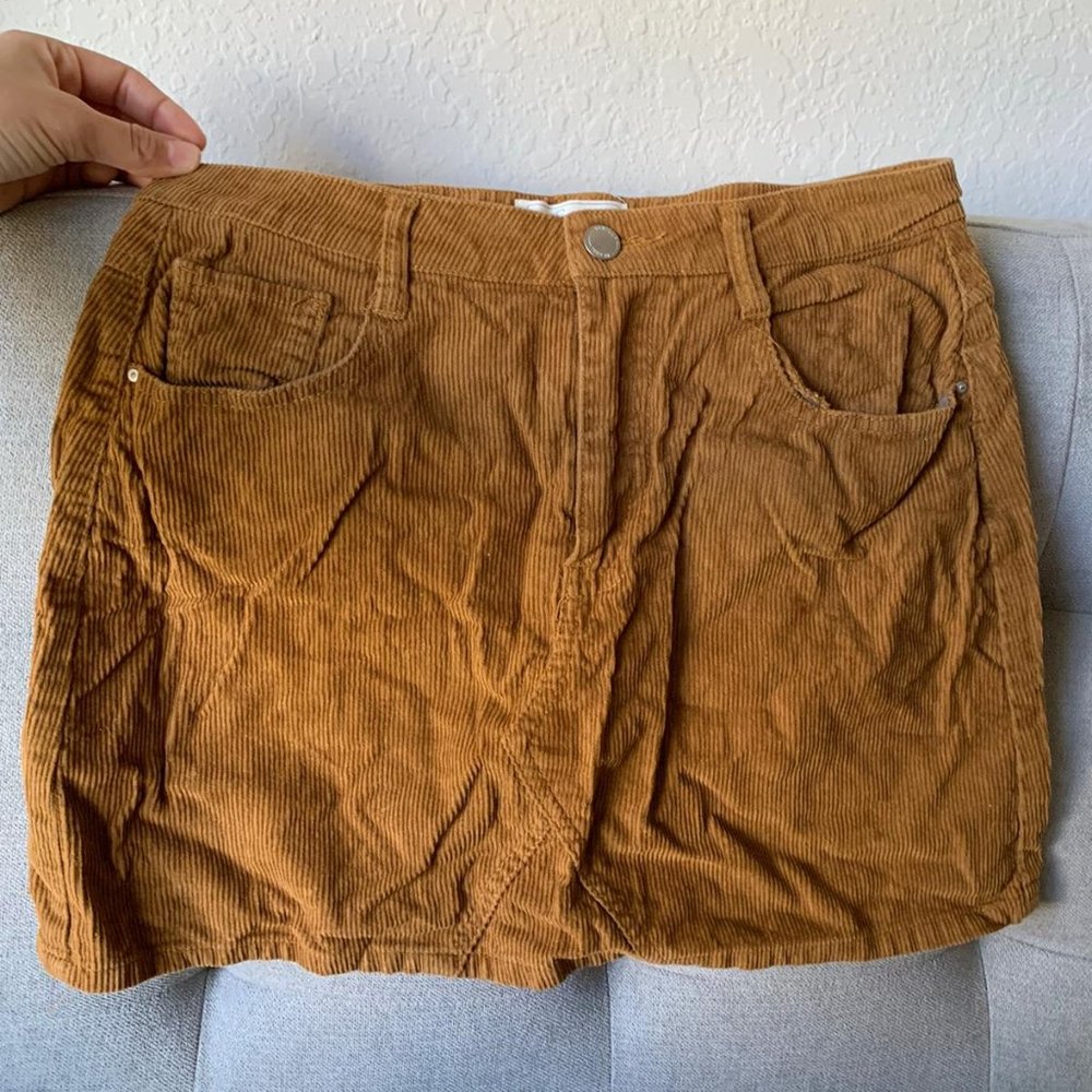 BROWN CORDUROY SKIRT - SYBILLA - SIZE MEDIUM